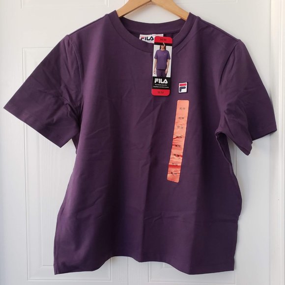 NWT FILA Purple Stretch Jersey Tee, Size Medium - Picture 2 of 2